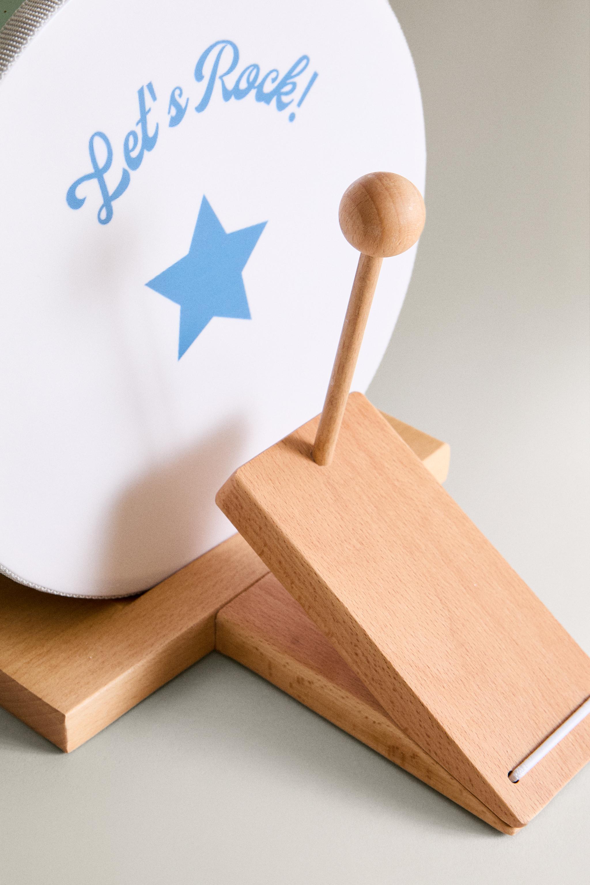 CHILDREN'S TOY WOODEN DRUM KIT